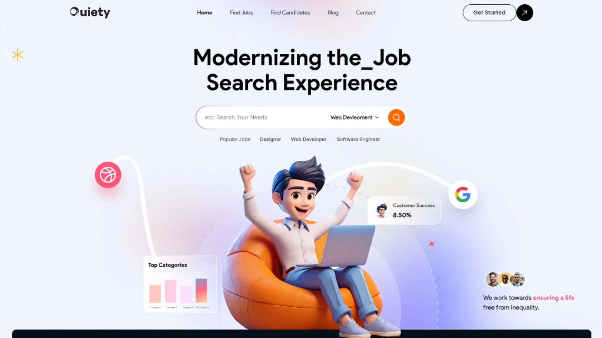 Custom web development project