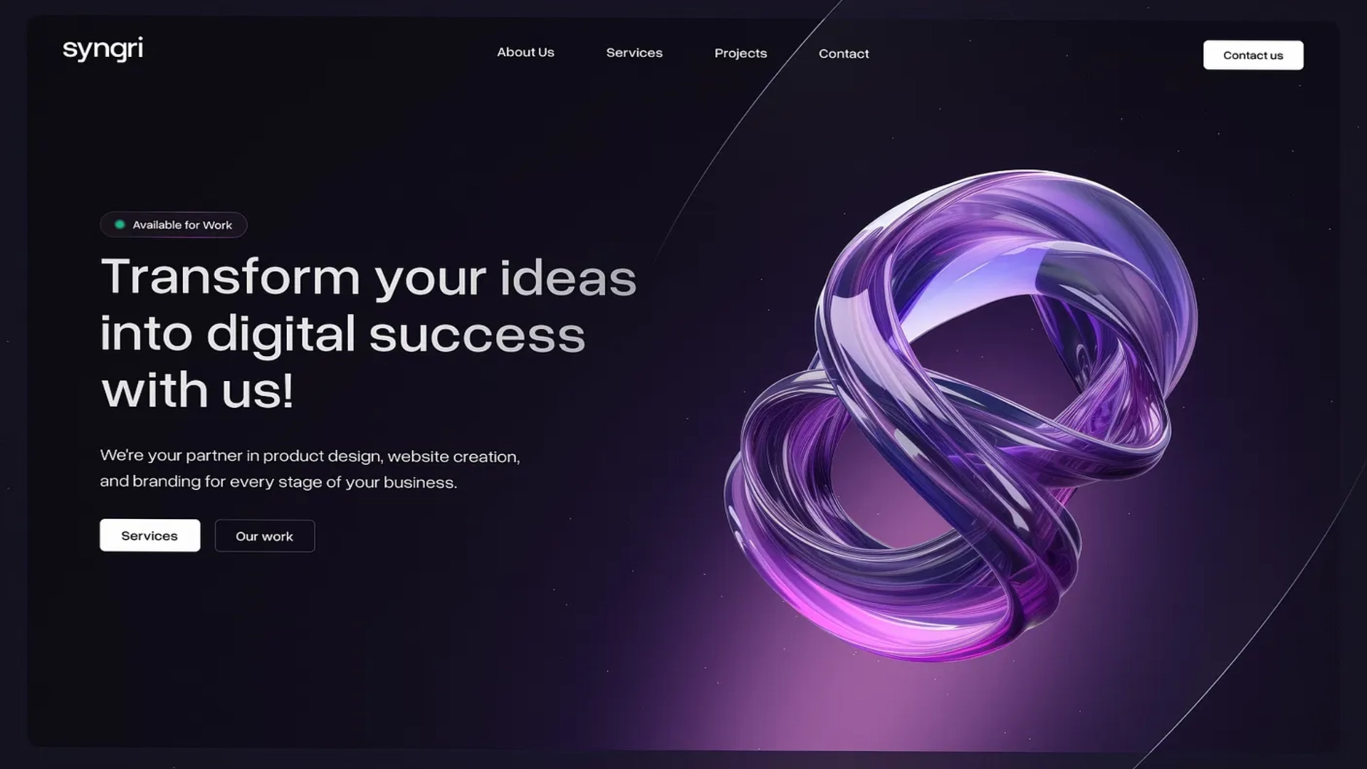 Brand identity web design project