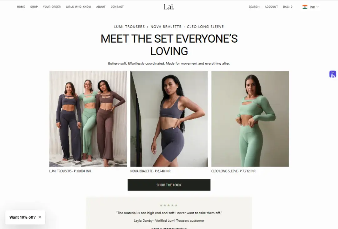Wear Lai website preview from the Ideal Tech Global portfolio